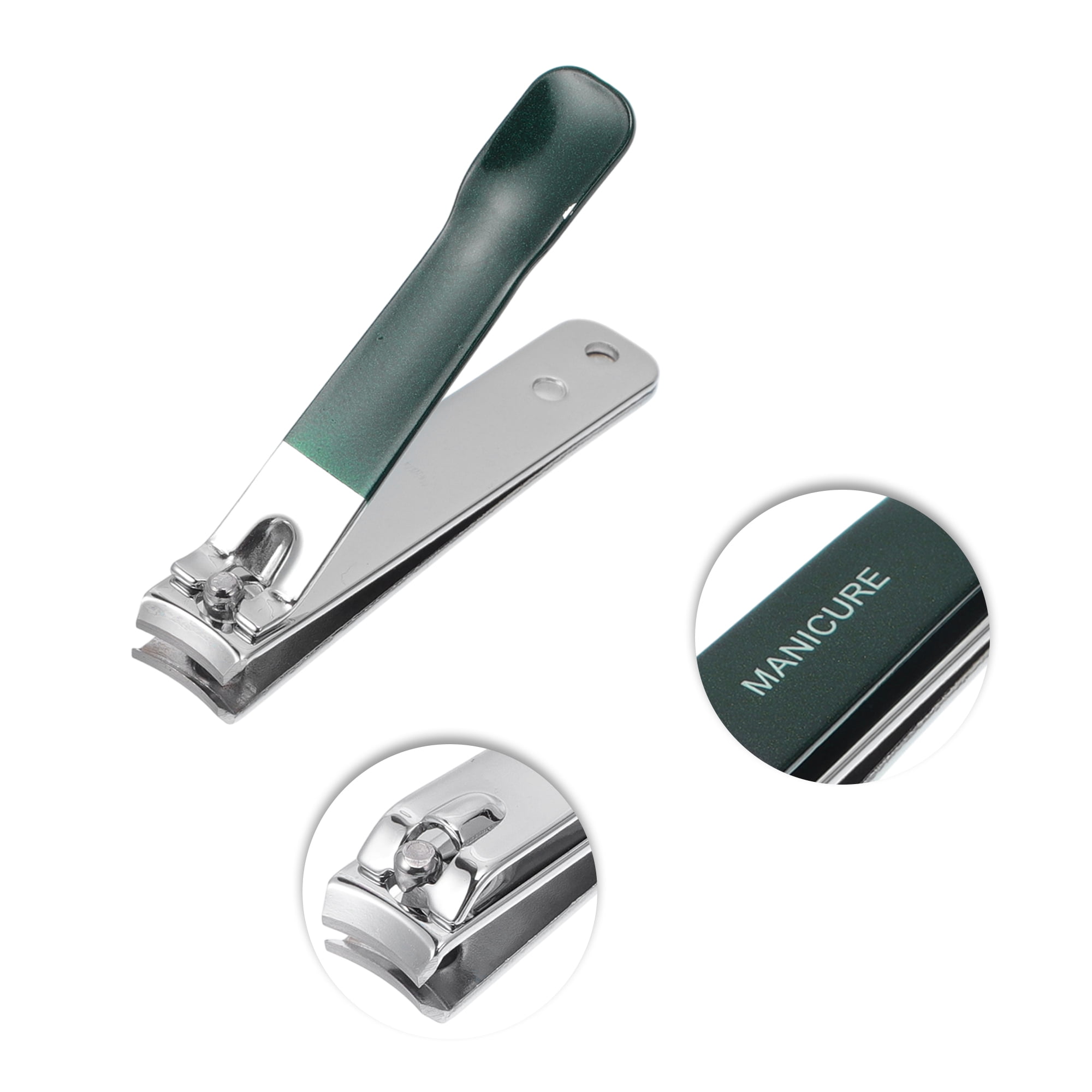 Unique Bargains 4pcs Exquisite Stainless Steel Nail Clippers Set Green