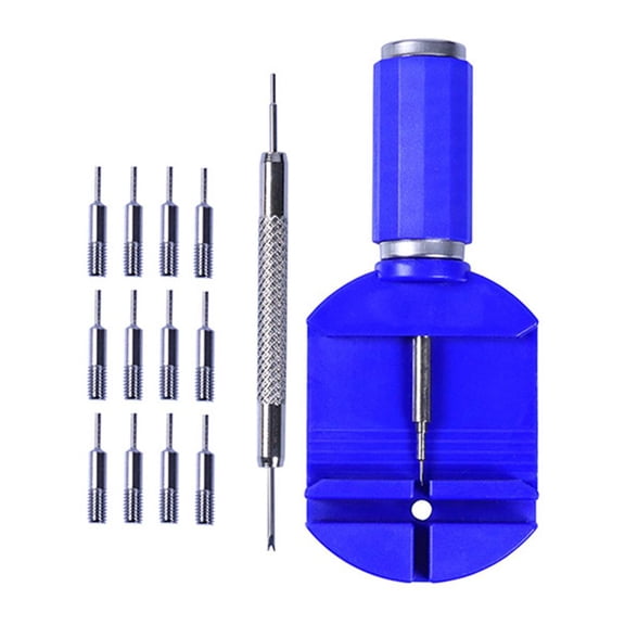 OADUKQ Watch Band Link Remover Tool Kit, 14 Piece Set Metal Watch Strap Pin Removal, Home Watch Sizing and Repair, Nan, Blue