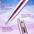 thumbnail image 6 of Portable Nail Drill Set, Nail Drill Machine Professional 2200-25000 RPM Manicure Pedicure Nail File Drill Kit Set with Sanding Bands for Acrylic Gel Nails- Pink, 6 of 13