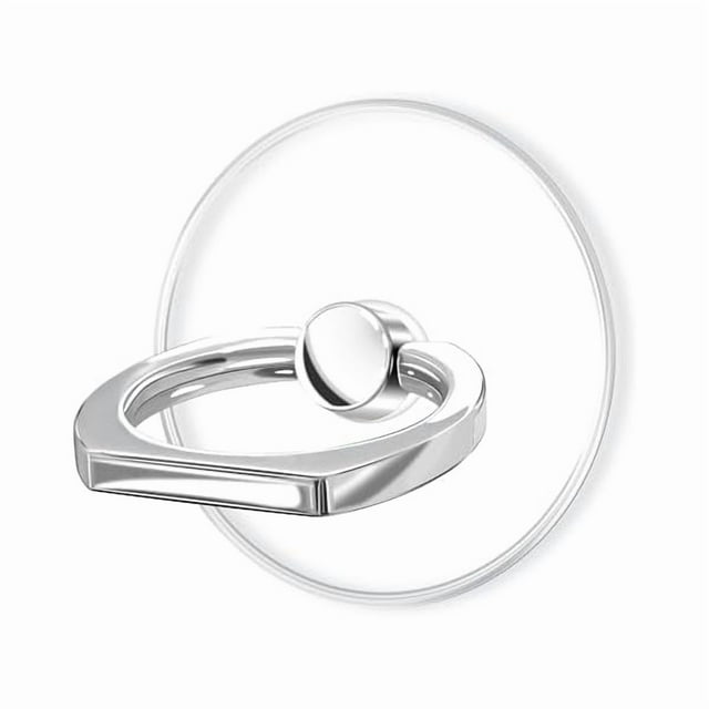 wonima44 Transparent Clear Phone Ring Grips Holder Kickstand, Finger Ring Stand for Cell Phone Tablet Case Accessories(Round-Clear) (4)