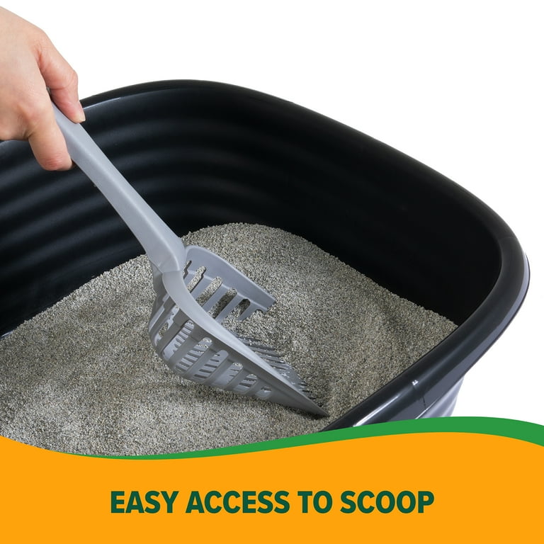 Arm & Hammer Simply Recycled Plastic Open Top Cat Litter Box, Large Cat  Litter Pan, Black - Walmart.com