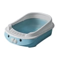 thumbnail image 1 of Open Top Kittens Litter Pan with , Kitten Potty Toilet, Anti Blue, 1 of 9