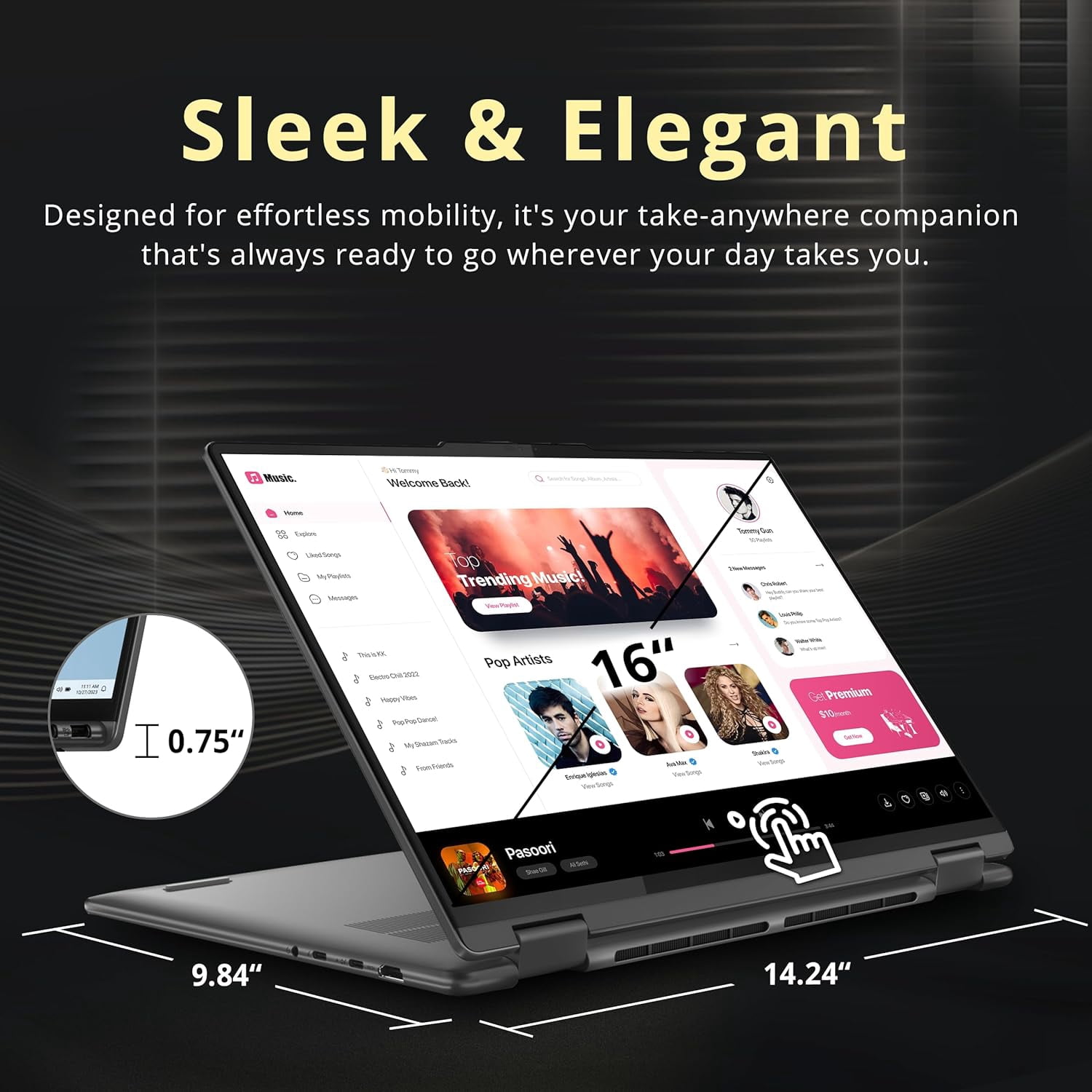 Lenovo Yoga 7i 2-in-1 16" 2K Touchscreen Laptop, Intel Ultra 7 155U, 16GB LPDDR5X, 2.28TB Storage(2TB SSD +288GB Docking Station Set), Backlit Keyboard, Fingerprint Reader, WiFi 6E, Win 11, Grey