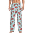 thumbnail image 2 of Lsque Watermelon Print Men's Pajama Pants, Lounge Pant - Comfortable Home Wear,Elastic Waistband, Stylish Design-Small, 2 of 9