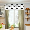 thumbnail image 5 of Ryvnso Black Polka Dots Window Valance Kitchen Farmhouse Rod Pocket Short Curtain 54x18 inch, 5 of 6