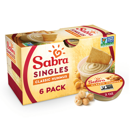 Sabra Classic Hummus Singles, 2 oz Plastic Cups (6 Pack), Gluten-Free, Serving Size 1 minicup (57g) price history and forecast - Sabra 040822342728
