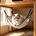 thumbnail image 4 of Hanging Cat Bed Hammock Breathable Foldable Pet Lounger for Indoor Cats, Space-Saver Sleeping Basket for Cat Crate, Cool Resting Mat for Small Pets, 4 of 6