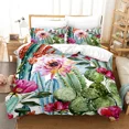thumbnail image 4 of 2024 Chic Cactus Bedding Set For Kids Teen r Cartoon Green Plants Succulents Duvet Cover Nature Art Floral Comforter Cover, 4 of 7