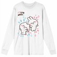 thumbnail image 4 of Mimi & Neko Rabbit And Cat Ears Crew Neck Long Sleeve Men's White Tee-Medium, 4 of 7