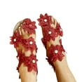 thumbnail image 2 of Sandalias planas con perlas y flores tridimensionales de girasol Wmkox8yii nm10650, 2 of 3