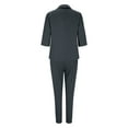 thumbnail image 5 of Clearance! Hontri Women's Office Trouser Suit Trouser Suit Trousers 2 Piece Suit Plain Two Piece Slim Fit Sporty Trouser Suit Women's Trousers Suit Grey L, 5 of 5