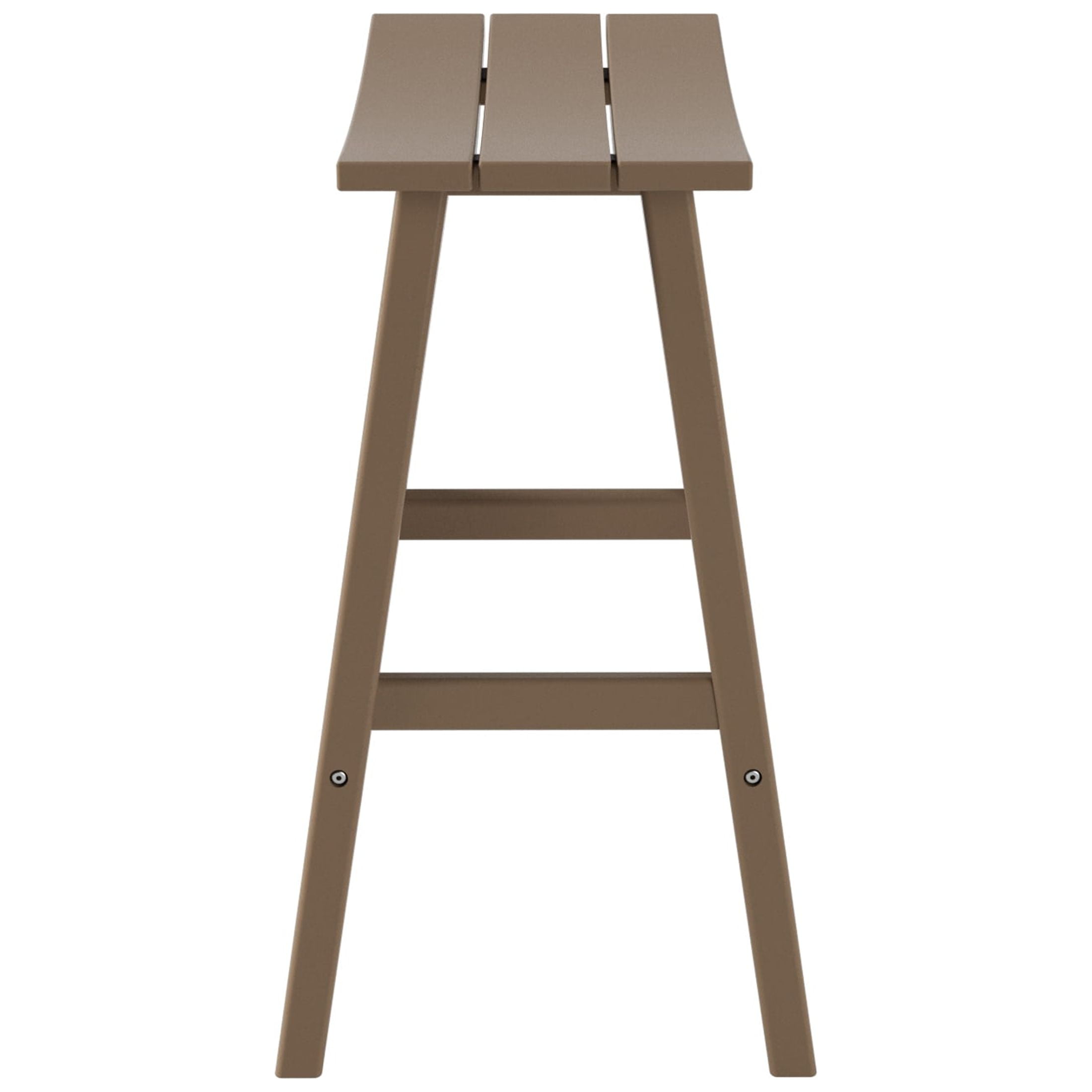 GARDEN 29" Inches Adirondack Plastic Outdoor Bar Stools (Set of 2), Weathered Wood
