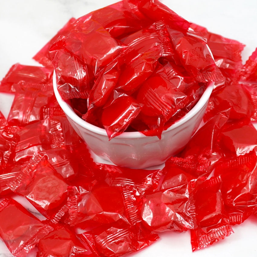 Cinnamon Discs Hard Candy - 5lb Bulk Bag (Approx. 375 pcs) - Cinnamon Candy - Individually Wrapped Old Fashioned Red Candy - The Hampton Popcorn & Candy Company
