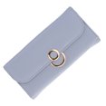 thumbnail image 2 of Señora Estilo De Cuero De Titur De Caja Del Botón De Cartera Bolsos De Boda Azul Soledad Bolso de señora Card Holder Case, 2 of 10