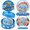 # Penguin, variant on Winter Snowman Giant Glitter Jelly Dumpling Squishy with Blue Steamer Case - Soft Stress Relief Fidget Toy, Festive Collectible Desk Decor, Ideal Kids Christmas Stocking Stuffer Holiday Gift