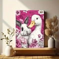 thumbnail image 6 of UXIEQU Cute Bunny And Duck Floral Canvas Wall Art Print 15.75x11.81 Inches, 6 of 8