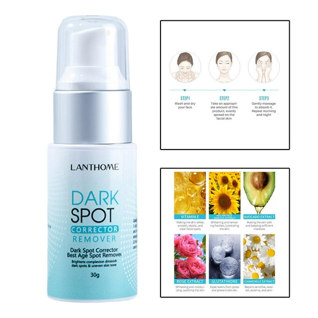 Removedor de oscuras Corrector en crema de desvanecimiento facial 30g Aclaramiento de Antienvejecimiento Yinane Removedor de manchas oscuras