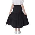 thumbnail image 3 of Maxi Ruffled Skorts for Girls Button Front High Waisted Long Skirt with Belt and Pocket, 3 of 5