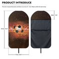 thumbnail image 7 of Uourmeti Fire Lightning Soccer Car Seat Towel Cover, Terry Cloth Microfiber Cover for Vans Cars, Trucks and Van Truck Seats, 7 of 7