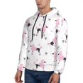 thumbnail image 3 of Honeii Cute Poodle Dog Pattern Mens Hoodies Men's Loose Sleeve Sweatshirt,Pullover Hooded Sweatshirt for Men,Essentials Hoodie-X-Large, 3 of 7