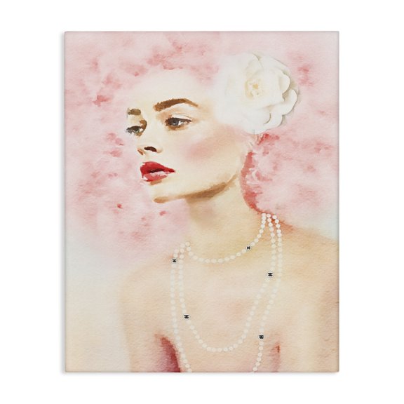 Stupell Industries Contemporary Pink Hair Fashion Portrait Canvas Art, 30 x 40, by Amanda Greenwood