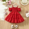 thumbnail image 5 of Gubotare Toddler Summer Dress Girls Summer Dress Sling Dress Floral Casual Dress Spaghetti Strap Hawaiian Sundress (Red,Size 3-4 Years), 5 of 8