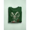 thumbnail image 3 of Krampus Coffee Horror Christmas Holiday Tee Women's Sweatshirt, 3 of 4
