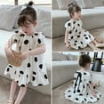 thumbnail image 5 of XBASW Toddler Baby Girls Polka Dot Dress Kids Loose Summer Sundress Cotton Party Tutu Dress 1-7T, 5 of 7