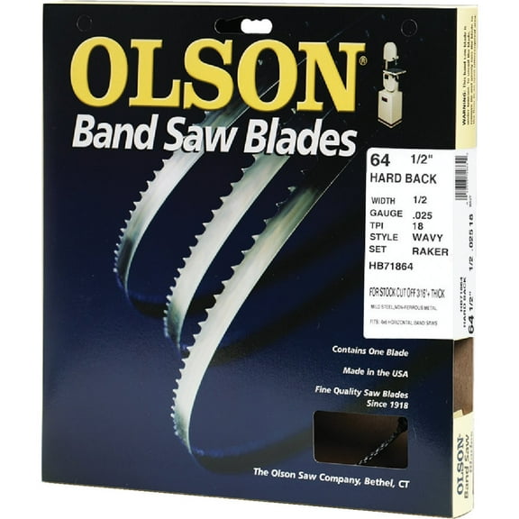 Olson HB71864DB Band Saw Blade, Metal, 18 TPI