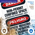 thumbnail image 4 of Non-Permit Confined Space Authorized Personnel Only Bilingual Sign, OSHA Danger Sign, 24x36 Corrugated Plastic, 4 of 7