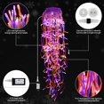 thumbnail image 2 of Christmas Lights Outdoor 640 LED Curtain Fairy String Light with 120 Drops 65ft 8 Modes iciclelights Memory Function Christmas Party Decorations Indoor Holiday Orange+light Blue 640LED 65.6ft 8Modes, 2 of 7