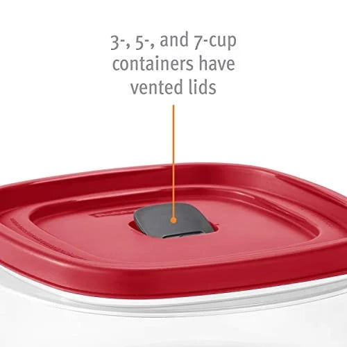 (3 pack) Rubbermaid Clear Food Storage Container 1 pk 5 cups