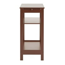 Side Table with Extension Shelf