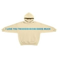 thumbnail image 6 of Youpwaven Couple's I Love You This Much Hoodies Valentines Day Gifts for Her/Him Secret Message Print Hooded Pullover Sweatshirts Matching Couples Outfits - Best Gifts for Her Him Size S-3XL, 6 of 7