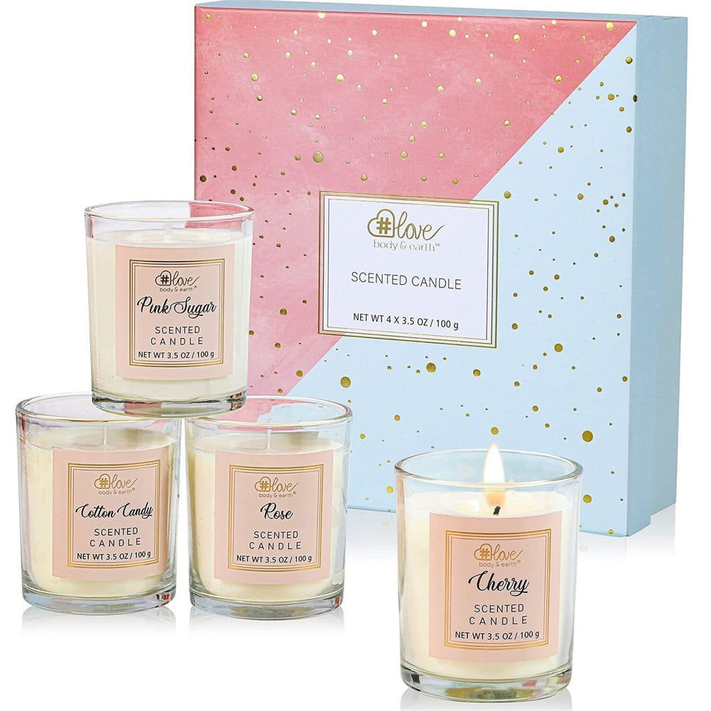 Aromatherapy Candles SCENTORINI Scented Candles Gift Set 100% Natural Soy Wax, 