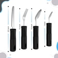 thumbnail image 3 of Elder Essentials Adaptive Utensils 4-Piece Wide and Non-Weighted Kitchen Set , Non-Slip Handles for Arthritis, People With Limited Dexterity or Elderly Use - Black, 3 of 6