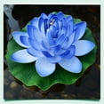 thumbnail image 6 of Fake Flower Bouquet Water Lily, Canopy, Pond, Fish Pond, Floating Decoration Props, Living Room, Fish Tank Decoration, Pu Leaves, Flowers,Blue Household Imitation, 6 of 7