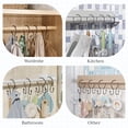 thumbnail image 7 of Bathway Shower Curtain Hooks Black Shower Curtain Rings, Simple Double Hook Shower Curtain Hooks Rust Proof, Smooth Sturdy Metal Shower Hooks for Shower Curtain Rod, 12Pcs Shower Rod Hooks, 7 of 7