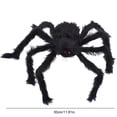 thumbnail image 2 of Araña aterradora peluda suave negra simulación espeluznante juguete de araña negra decoración de Halloween, 2 of 9