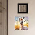 thumbnail image 3 of 16 Inch Wall Clock Battery Operated Square Clock Decorative for Office, Kitchen, Outdoor, Living Room，Funny Portrait of Alpaca Llama Colorful, 3 of 4