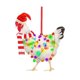 thumbnail image 1 of Bufanda navideña con colgante de pollo, adorno navideño de Papá Noel, decoración de árbol de Navidad, regalo de Año Nuevo 2023, 1 of 4