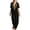 Black, variant on Virmaxy women summer dress 2026 Women's Casual Summer Maxi Dress V Neck Collared Embroidered Short Sleeve Loose Fit Dress for Beach Vacation Daily Wear
