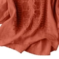 thumbnail image 5 of Red Shirts for Women Fashionable Casual Solid Color Pleated Cotton and Linen Tops Shirts and T Shirts, 5 of 6