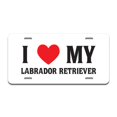thumbnail image 1 of SignMission A-LP-02-138 I Love My Labrador Retriever Aluminum License Plate, 1 of 1
