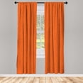 thumbnail image 4 of Ambesonne Burnt Orange Window Curtains, Nature Growth Leaves, Each 28" W x 95" L, Orange Burnt Orange, 4 of 4