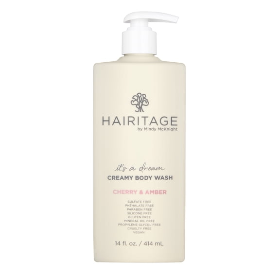 Hairitage It’s a Dream Cherry & Amber Scented Body Wash, All Genders, All Skin Types, 14 fl oz.
