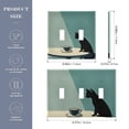 thumbnail image 2 of Yayeee Toggle Light Switch Wall Plate 3-Gang 6.37"x4.48" Decorative Outlet Cover, Black Cat, 2 of 7