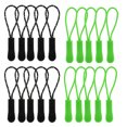thumbnail image 1 of Tirador de la cremallera Sunnimix 20pc plástico con cremallera deslizante verde negro, 1 of 6