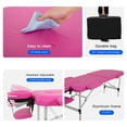 thumbnail image 4 of BestMassage Aluminum Massage Table Portable 2-fold Height Adjustable Facial Bed Salon Tattoo Bed with Facial Stand Carrying Case, Pink, 4 of 7