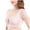 Pink-a, variant on Sports Bra with Padding Women Underwear Lace Half-Sleeved Lingerie-Sagging Lingerie V-Neck Full-Coverage Feature Hook and Eye Closure Y-190